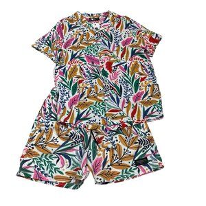 Vacancy Co. Australia Short‎ Set Mens M Bright Floral Tropical Vacation Outfit